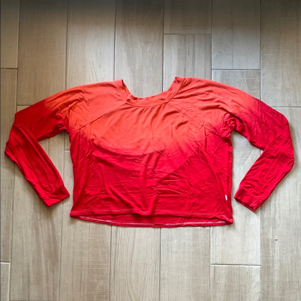 Goosebumps Red Ombre Crop Sleep Top - Women’s Size Small